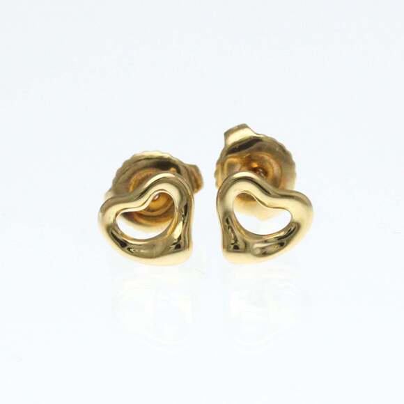 TIFFANY 18k Gold Heart Earrings